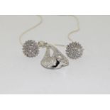Quantity of 925 gem set pendant and earrings