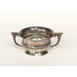 Silver twin handled bowl 100gm