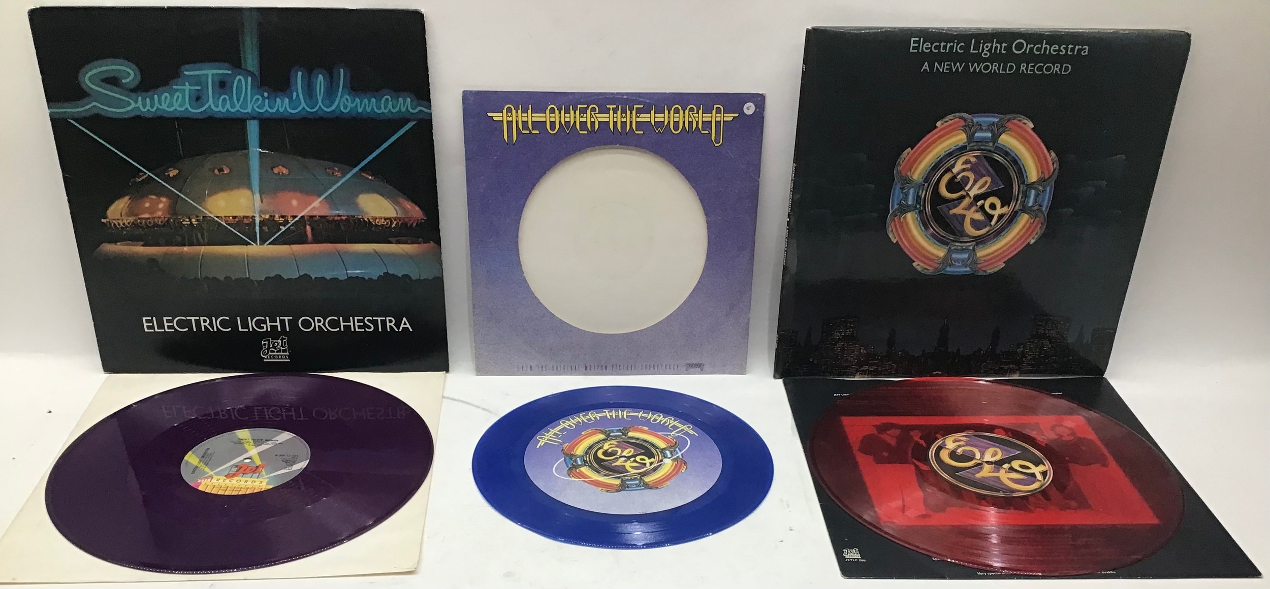 ELECTRIC LIGHT ORCHESTRA VINYL RECORDS. Here in 12? x 10? and LP formats we have ELO on coloured - Image 3 of 3