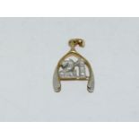 9ct gold charm diamante set for 21 years old