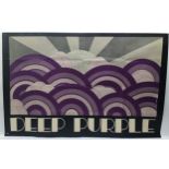 DEEP PURPLE GIG POSTER from the 1970?s. This was a poster used for the ?in Rock World Tour? and