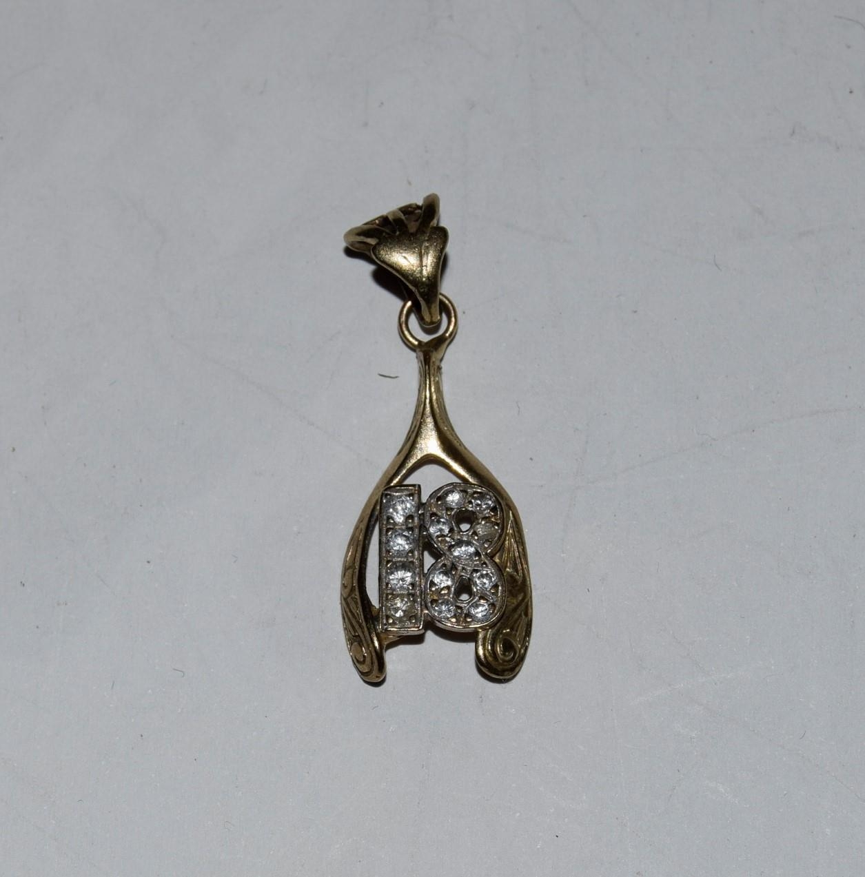 9ct gold diamante charm for 18 years old - Image 2 of 6