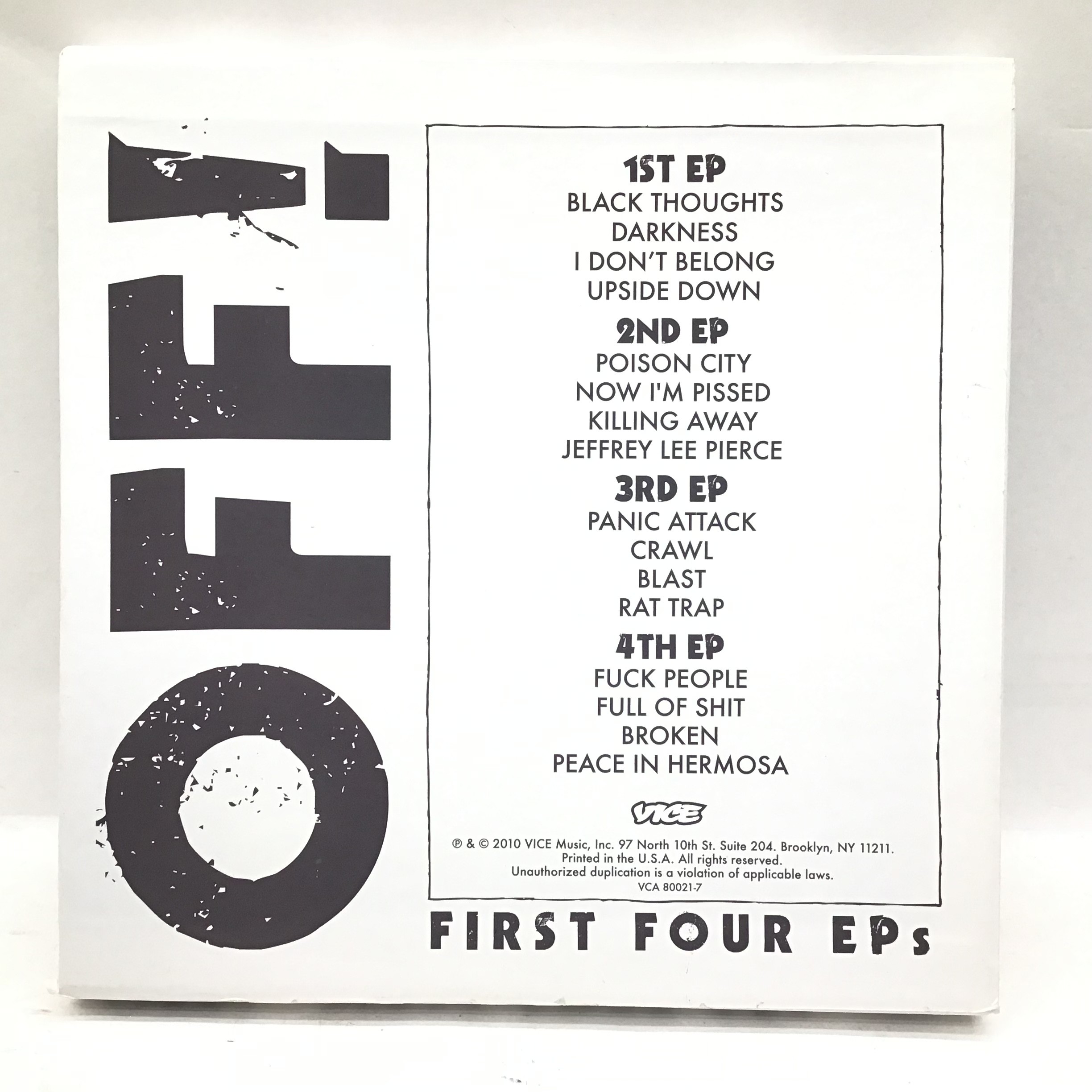 Off! First Four EPs box set released in 2010 on Vice records No. VCA 800217 and found in Ex - Image 3 of 4