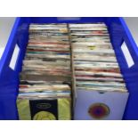 LARGE BOX OF MAINLY 70?s and 80?s HIT 45rpm RECORDS. To include picture sleeve and generic sleeved