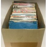 BOX OF FOREIGN 7? VINYL SINGLES. Selection of records from various countries to also include a