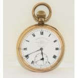 Thomas Russell Liverpool working gold colour pocket watch.