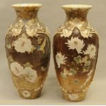 Pair satsuma Oriental vases (inspect) 50x20cm