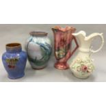 Royal Doulton stamped "8693" vase together with three others (4).