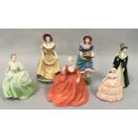 Coalport porcelain lady figures to include "Natalie", "Minuettes-Summertine", "Penelope", "