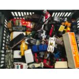 Tray of 60+ assorted unboxed diecast vehicles, Solido, Lledo, Hot Wheels etc. Good to Excellent