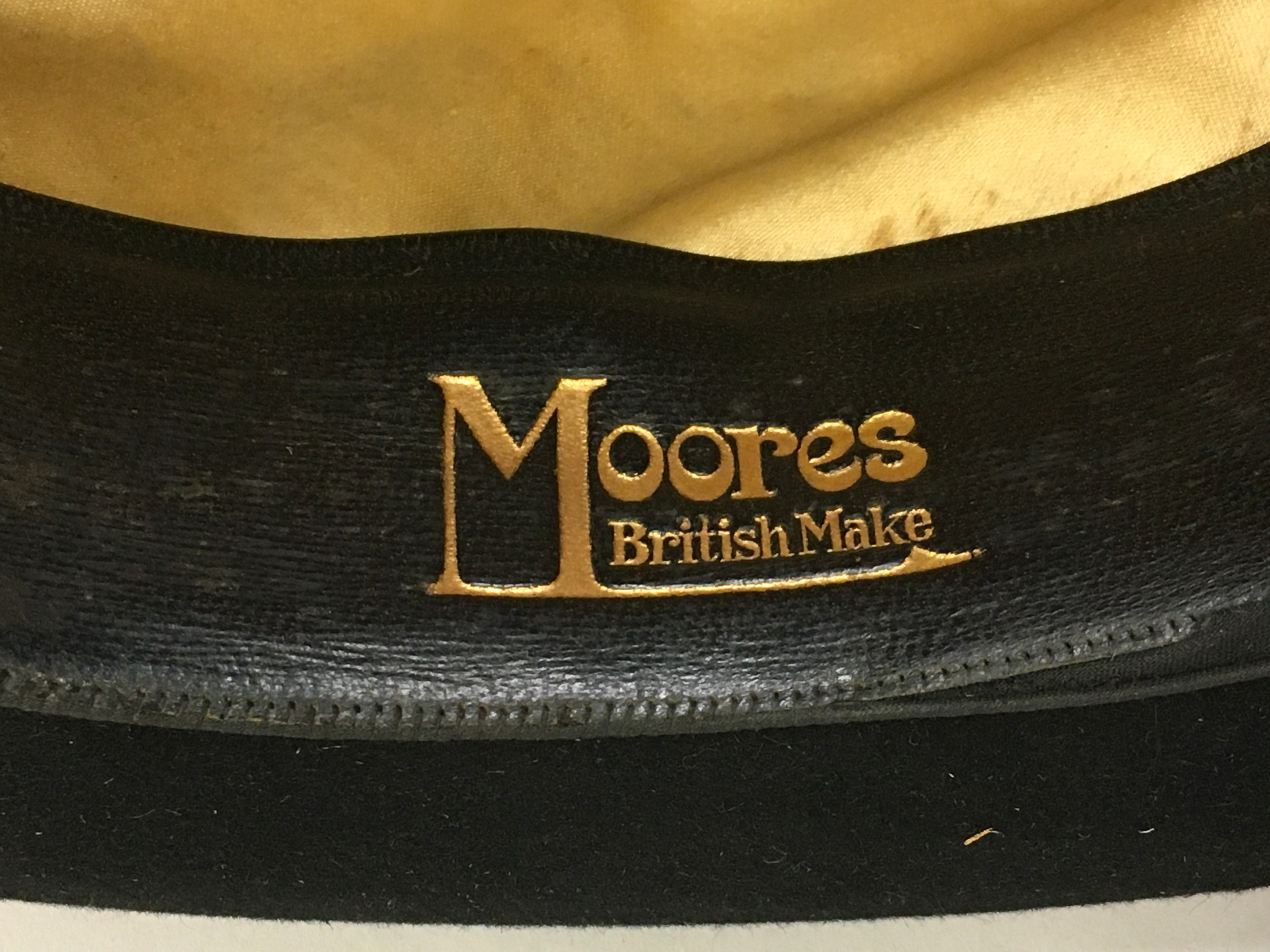 H.J. Whyatt "The Vellum" bowler hat with box marked "Moores, British Made". - Image 7 of 7