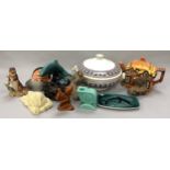 Mix collection of various figures and china to include Poole animals