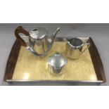 Picquot Ware teaset to include tray.