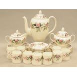 Wedgwood Hathaway Rose coffee set complete for 9