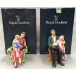 Royal Doulton figurine Grandpas Story HN3546 together with When I was Young HN3457, boxed