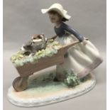 Lladro "5460" A Barrow of Fun porcelain figure.