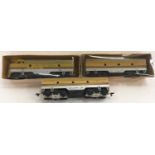 Tyco HO Mantua Rio Grande locomotive and 2 passenger coaches. Appear in Excellent condition.