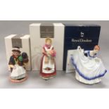 Royal Doulton Classics Balloon Girl HN2818 together with Old Country Roses HN3692 and Pamela HN3223,