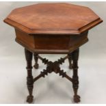 Mahogany side table on ball and claw feet 50x45x45cm.