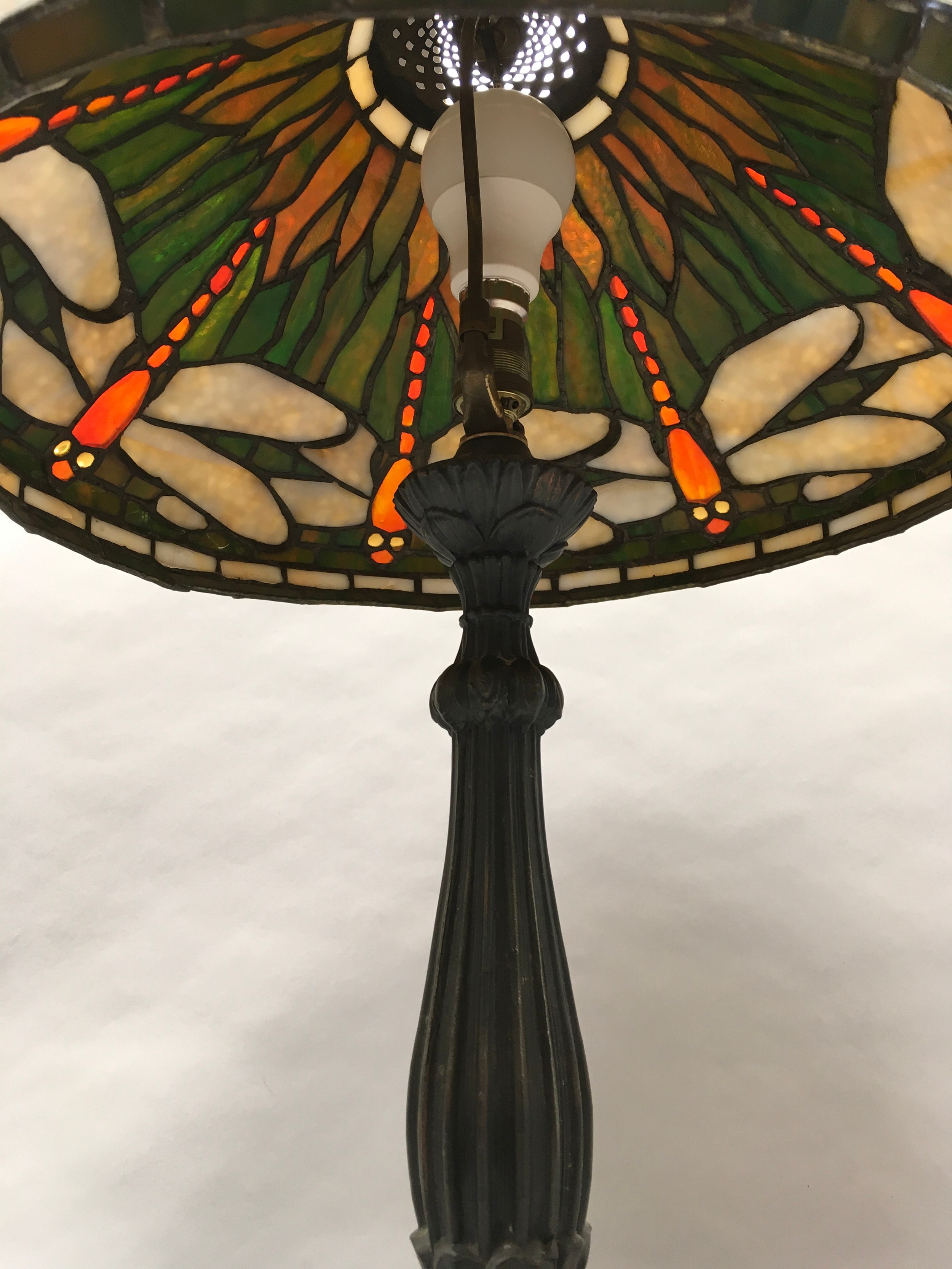 Tiffany style electric table lamp 70x40cm - Image 4 of 6