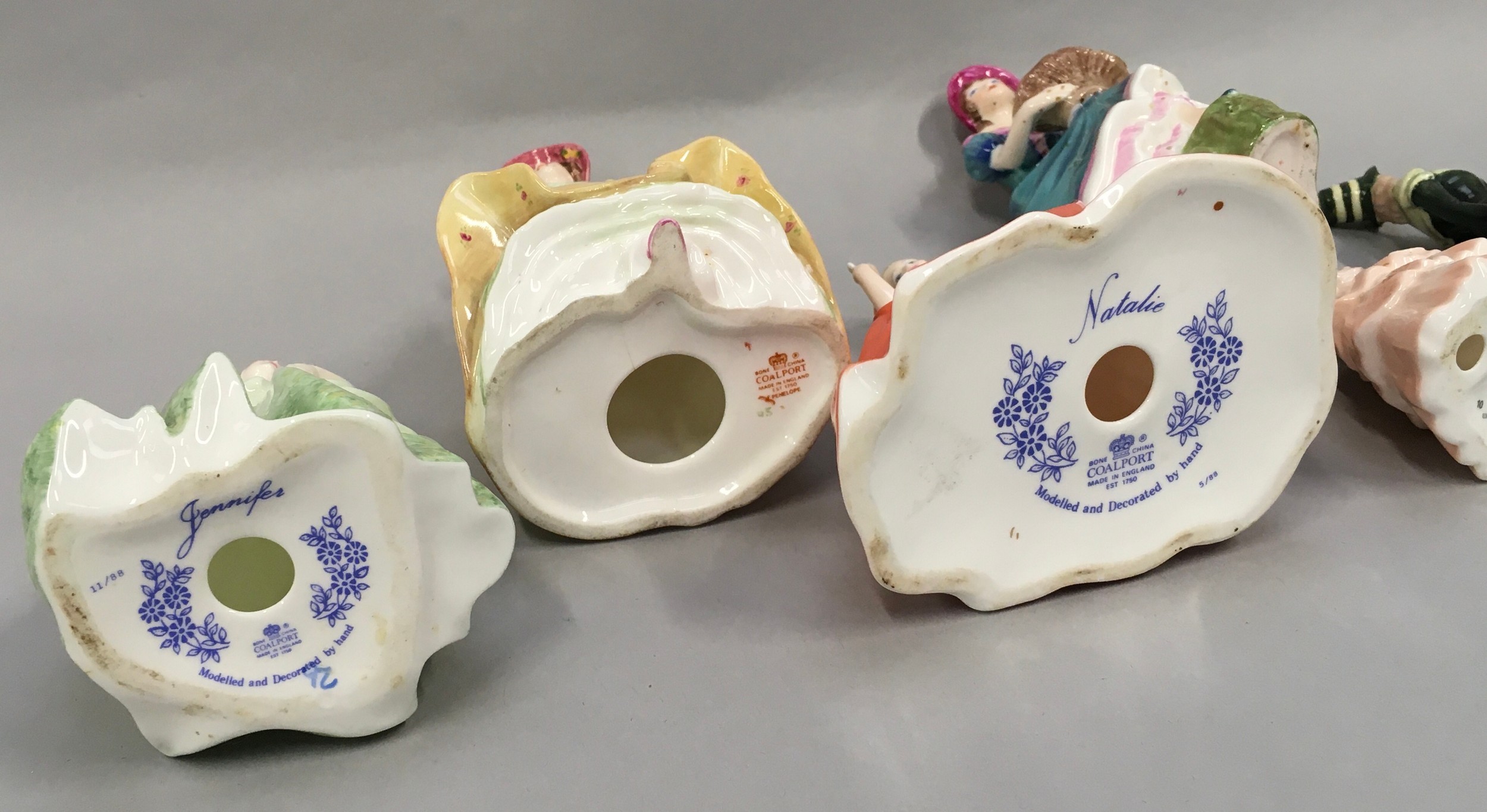 Coalport porcelain lady figures to include "Natalie", "Minuettes-Summertine", "Penelope", " - Image 6 of 6