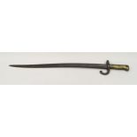 A Military dagger possibly French 69cm long from hilt to end of blade.