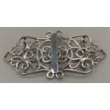 A solid silver Victorian nurses buckle, 1898 by Hillard and Thompson