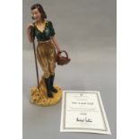 Royal Doulton Classics The Land girl Ltd Edition, 1058/2500 HN4361 with certfiicate.