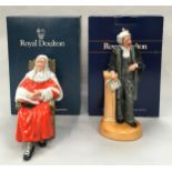 Royal Doulton Figurine The Lawyer HN3041 together with The Judge HN2443, boxed