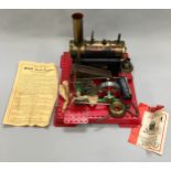 Mamod Type S.E.3. Twin Cylinder steam engine with instructions and original box.