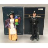 Royal Doulton figurine The Bobby HN2778 together with The Balloon Lady HN2935, boxed