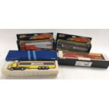 4 Corgi Commercials - TY86636 Scania, TY87018 DAF Curtainside, 59537 Volvo, 59518 Volvo (