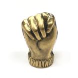 Brass vesta in the form of a hand