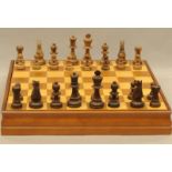 Quality wooden chess set and board by Dal Negro of Italy