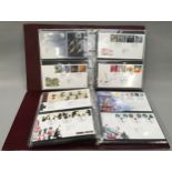 2 x Red P.O. albums of FDC