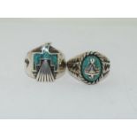 Two Navajo Sterling Silver rings, Size Y.