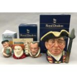 Royal Doulton boxed character jugs to include "Albert Sagger, the Potter", "King Philip II of