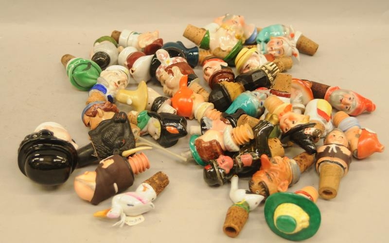 Collection of novelty bottle stoppers