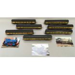 7 OO gauge Great Western Brown/amber coaches.