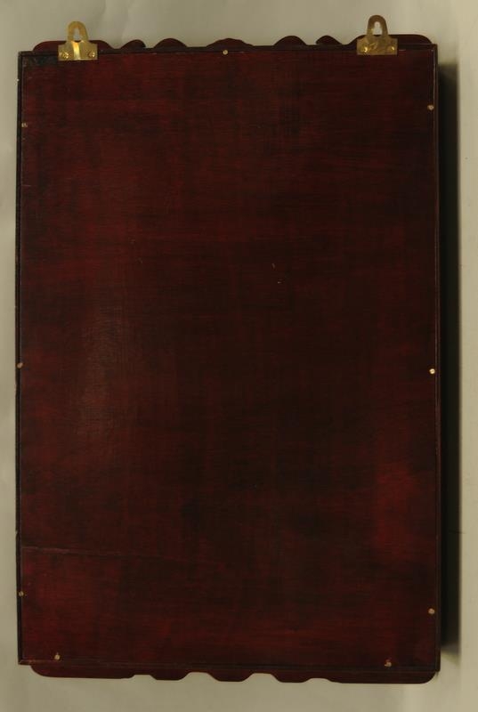 Oriental hardwood glass front wall display cabinet 90x40x10cm - Image 2 of 2