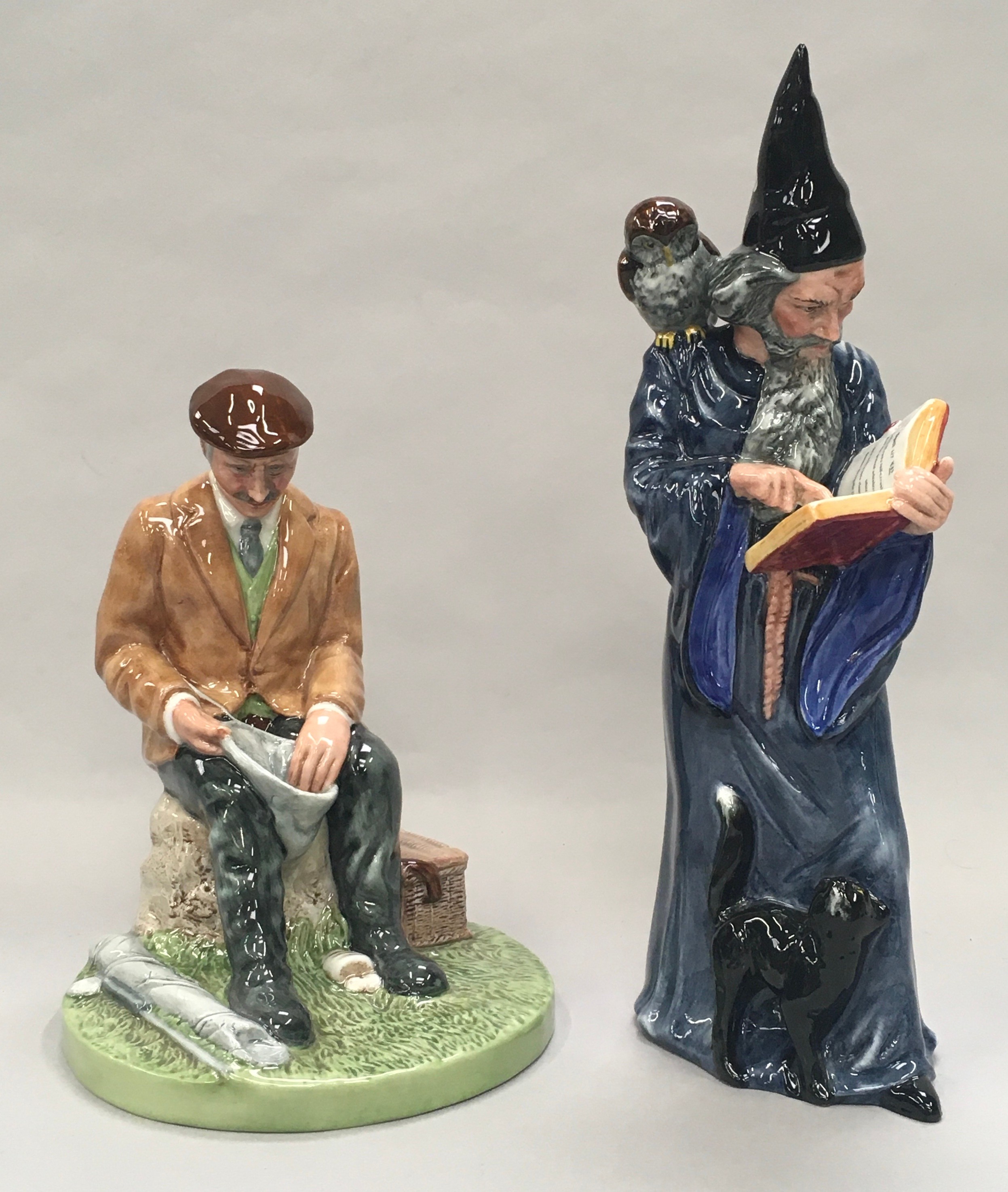 Royal Doulton figurine The Wizard HN2877 together with The Fisherman HN4511, Boxed - Image 2 of 6