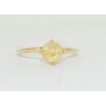 Wello Opal and 9ct gold ring size J 1/2.