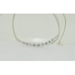 CZ studded 925 silver snake necklace.