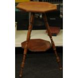 Octagonal mahogany side/lamp table 39x39x66cm.
