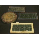 Four vintage leaded light glazed window panels. 3 off 30.5" x 16 including frames and 1 off 23.5"