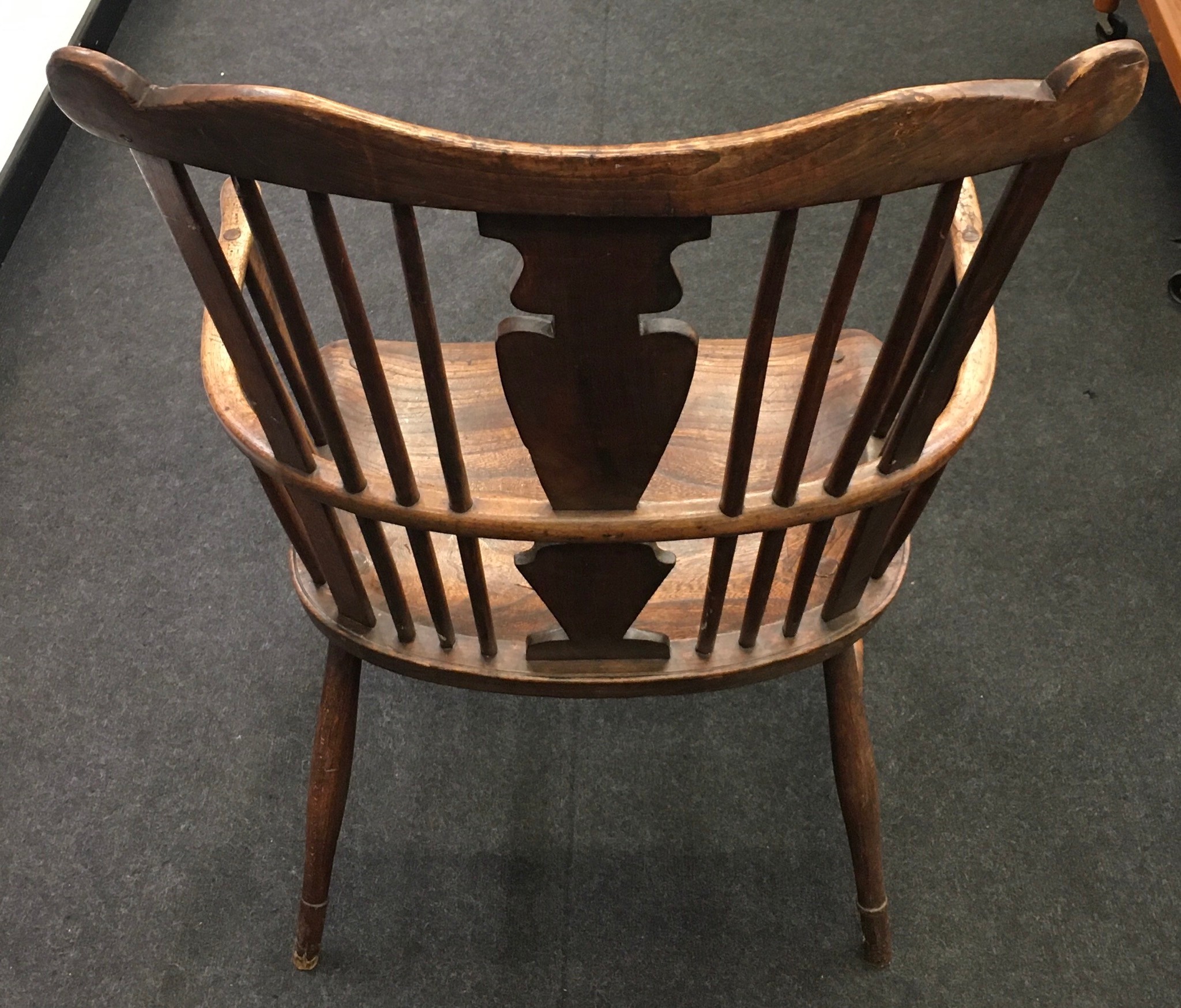 Antique Thames Valley Windsor armchair with elm seat. - Image 3 of 6