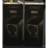 Pair of Mission mx3 "Blackwood" floor standing loudspeakers boxed.
