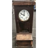 Vintage wood suround Clocking in machine/time clock by Synchromatic Time Recording Liverpool