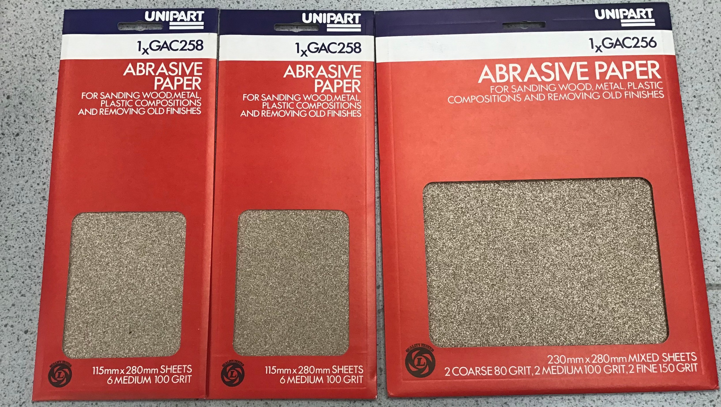 Large collection of new packs of sand paper abrasives for wood and metal. - Image 2 of 2