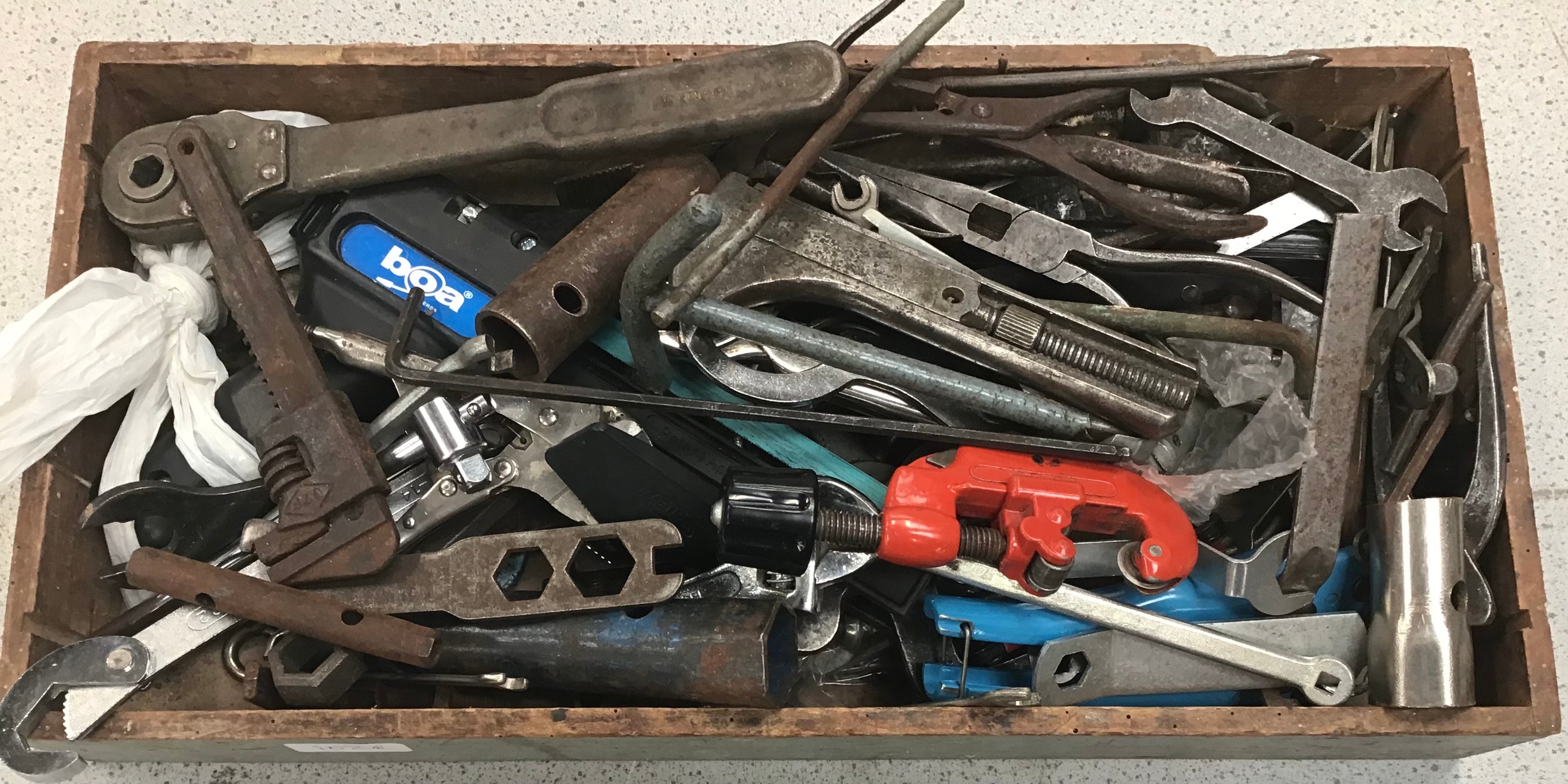 Various vintage tools to include spanner?s and pliers etc.